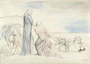 Dante saisissant le traître Bocca par les cheveux, illustration de la 