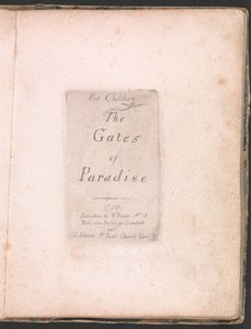 Pour les enfants. Les Portes du Paradis, Planche 2, Page de titre - William Blake