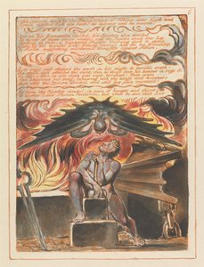 Sein Gespenst getrieben von den Sternenrädern der Söhne Albions... (Platte 6) - William Blake