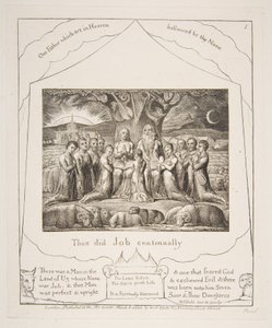 Job et sa famille, des Illustrations du Livre de Job, 1825-26