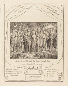 Job et sa femme restaurés à la prospérité - William Blake
