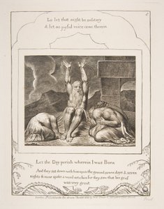 Le désespoir de Job, des Illustrations du Livre de Job, 1825-26