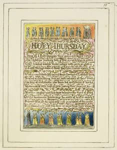 Jeudi Saint : planche 18 de Songs of Innocence and of Experience (copie R) - William Blake