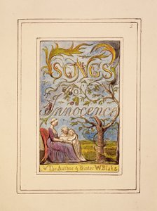 Page de titre de Songs of Innocence: planche 2 de Songs of Innocence and of Experience (copie R)