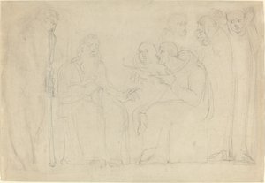 Saint Augustin convertissant le roi Ethelbert du Kent - William Blake