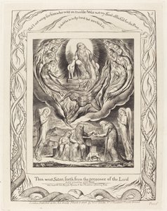 Satan quittant la présence du Seigneur