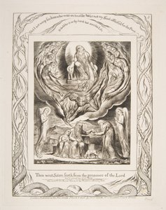 Satan sortant de la présence du Seigneur, des Illustrations du Livre de Job, 1825-26