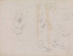 Feuille du carnet de croquis Blake-Varley de 1819, pages 37 et 38 - William Blake