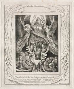 Le Livre de Job : Pl. 16, Tu as accompli le Jugement des Méchants, 1825