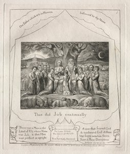 Le Livre de Job : Pl. 1, Ainsi fit Job continuellement, 1825