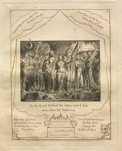Le Livre de Job : Pl. 21, Ainsi le Seigneur bénit la fin de Job plus que le commencement
