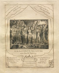 Le Livre de Job : Pl. 21, Ainsi le Seigneur bénit la fin de Job plus que le commencement, 1825