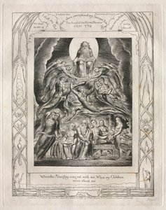 Le Livre de Job : Pl. 2, Quand le Tout-Puissant était encore avec moi, Quand mes enfants..., 1825