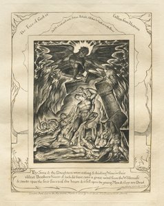 Le Livre de Job : Pl. 3, Tes fils et tes filles mangeaient et buvaient du vin..., 1825 - William Blake