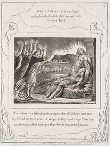 Le Livre de Job : Pl. 7, Et quand ils levèrent les yeux, 1825