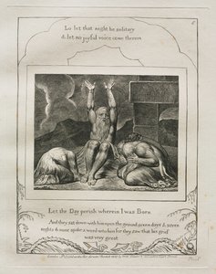 Le Livre de Job : Pl. 8, Que périsse le jour où je suis né, 1825