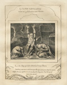 Le Livre de Job : Pl. 8, Que périsse le jour où je suis né, 1825
