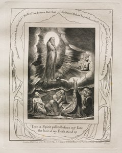 Le Livre de Job : Pl. 9, Alors un Esprit passa devant mon visage, les poils de ma chair se dressèrent, 1825