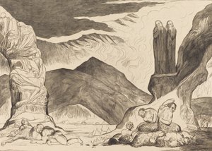 Le Cercle des Falsificateurs: Dante et Virgile se Couvrant le Nez à cause de la Puanteur