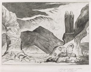 Le Cercle des Falsificateurs; Dante et Virgile se Bouchant le Nez à cause de la Puanteur