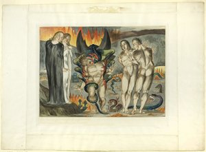 Le Cercle des Voleurs; Agnolo Brunelleschi attaqué par un serpent à six pieds. Enfer, chant XXV