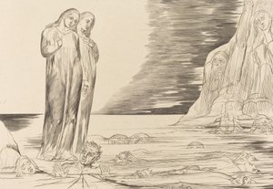 Le cercle des traîtres, le pied de Dante frappant Bocca degli Abbate