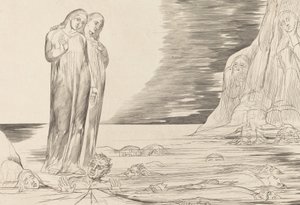 Le cercle des traîtres, le pied de Dante frappant Bocca degli Abbate