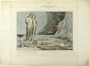 Le cercle des traîtres ; le pied de Dante frappe la Bocca degli Abbate. Enfer, chant XXXII
