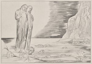 Le cercle des traîtres : Le pied de Dante frappant Bocca degli Abbate, de l