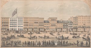Vue de Park Place, New York, de Broadway à Church Street, côté nord, A.D. 1854