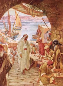 Jésus commandant à Matthieu, le publicain, de le suivre