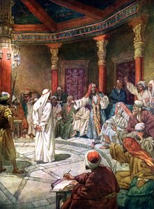 Jésus est interrogé par le grand prêtre Caïphe