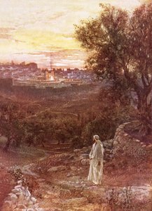 Jésus sur le mont des Oliviers