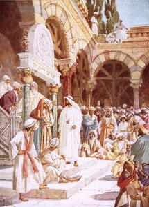 Jésus prêchant dans le temple
