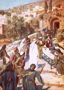 Jésus ressuscitant un jeune homme dans une ville appelée Naïn - William Brassey Hole