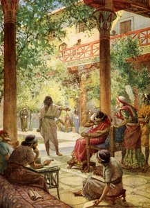 Le prophète Nathan renonce au péché de David - Bible - William Brassey Hole