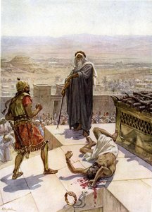 Samuel tuant Agag à Gilgal - Bible - William Brassey Hole