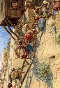 La capture de Jérusalem aux Jébusiens - Bible - William Brassey Hole