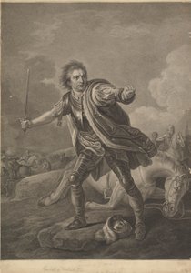 David Garrick en Richard III dans la performance du Drury Lane Theatre, 1759