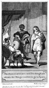 Le prince de Galles et Buckingham obtiennent le consentement du roi pour aller en Espagne, 1793