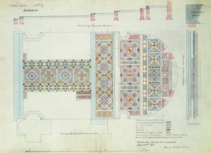 Conception pour un Pavement, Cathédrale de Bombay, Inde