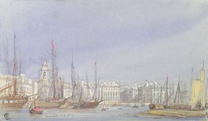 Marseille, Navigation dans le Port Intérieur, 28 juillet 1836 - William Callow