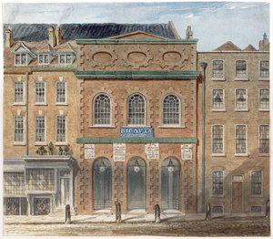 Le premier opéra de Haymarket, incendié en 1789