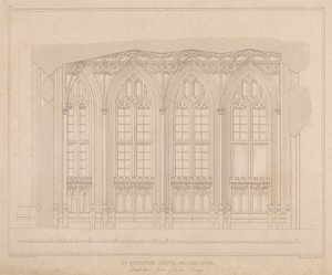 Chapelle Saint-Étienne, Westminster - Section longitudinale de l