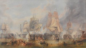 La bataille de Trafalgar, 21 octobre 1805 - William Clarkson (manner of) Stanfield