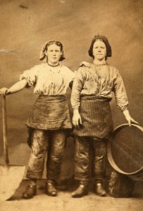 Portrait de deux travailleurs des forges de Tredegar, Pays de Galles