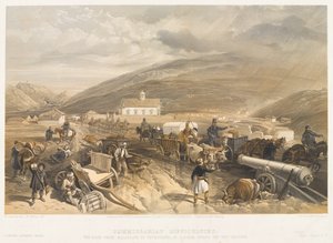 Difficultés du commissariat La route de Balaklava à Sébastopol, à Kadikoi, pendant le mauvais temps, vers 1854 - William Crimea Simpson