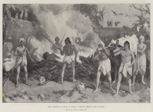La peste en Inde, un bûcher hindou pour les victimes