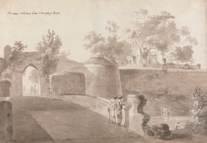 Pont et porte de Patna et fort de Monghyr - William Daniell