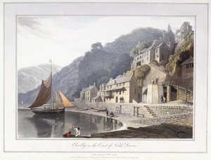 Clovelly, sur la côte du nord du Devon - William Daniell